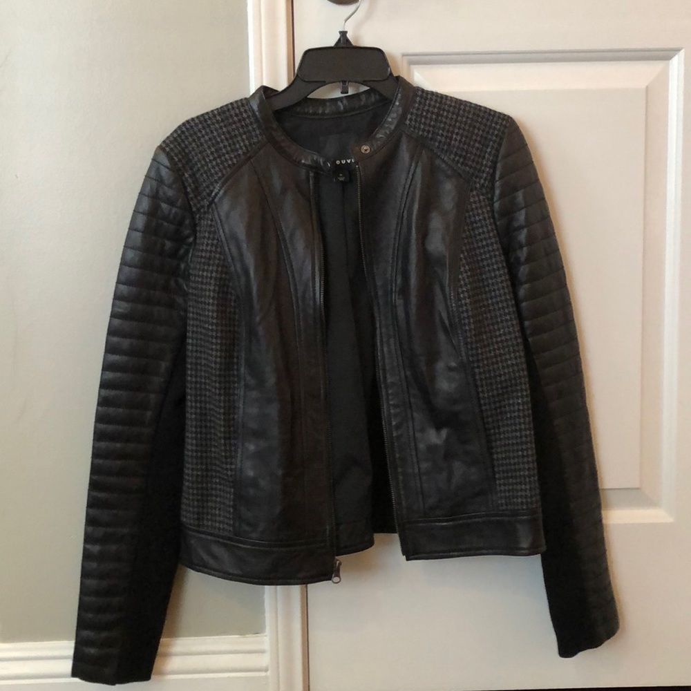 Black leather jacket